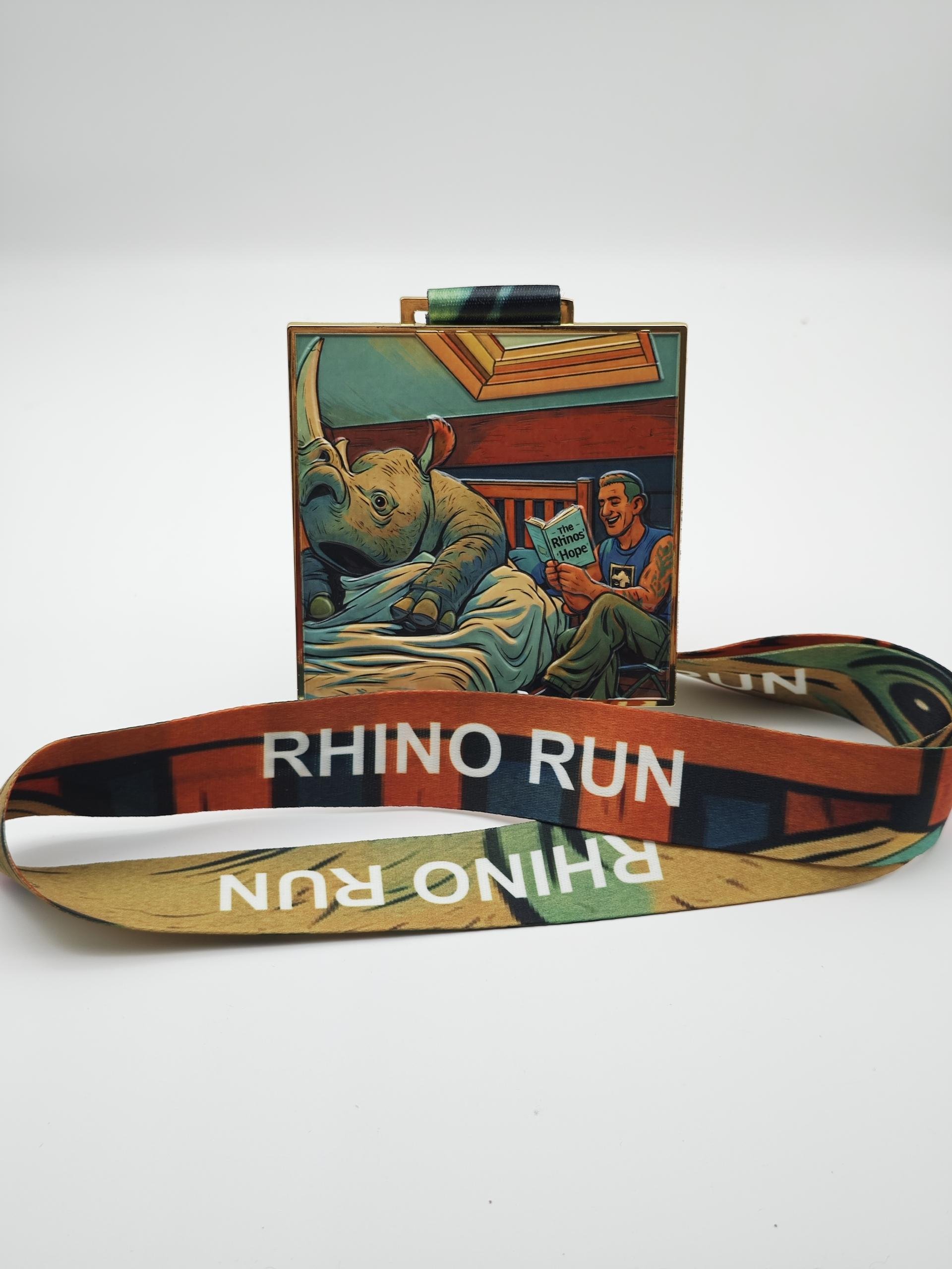 Rhino Run- Runnymede Logo