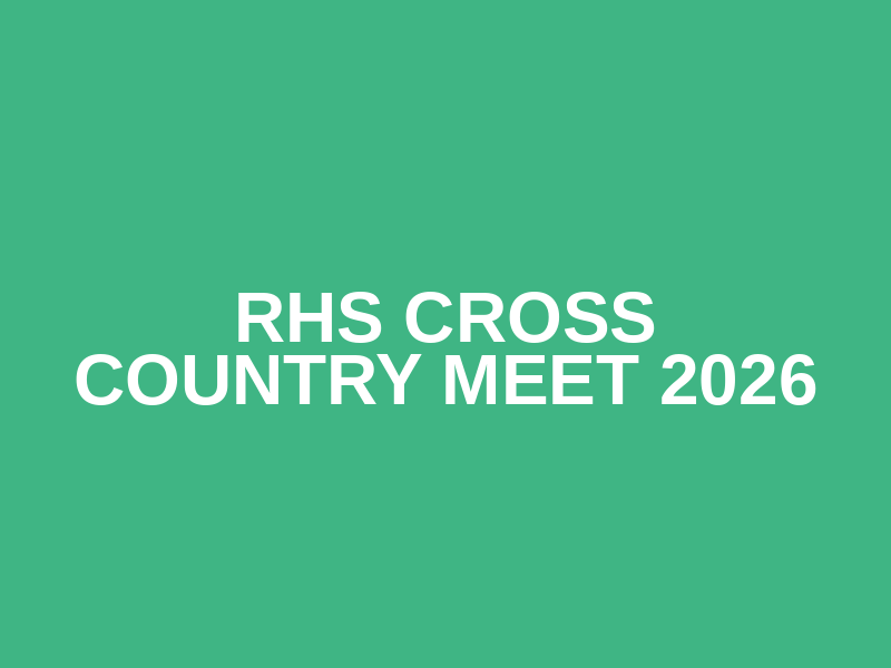 RHS Cross Country Meet 2026
