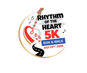 Rhythm of the Heart 5k Race & Walk Logo