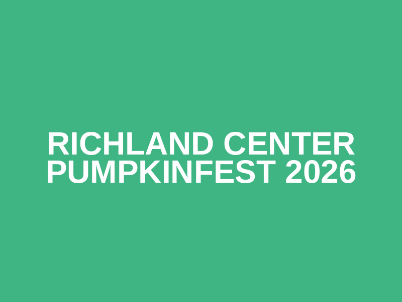 Richland Center Pumpkinfest 2026 Logo