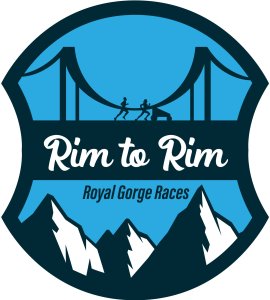 Rim to Rim Royal Gorge Races: 5K Road Run, Trail 8 Mile, Trail Half Marathon Logo