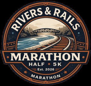 Rivers & Rails - Marathon, Half Marathon & 5K Logo