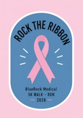 Rock The Ribbon with BlueRock Medical Logo