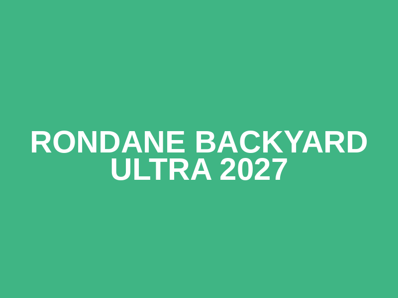 Rondane Backyard Ultra 2027
