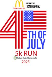 Rotary Club of Kernersville 4th of July 5K Run Logo