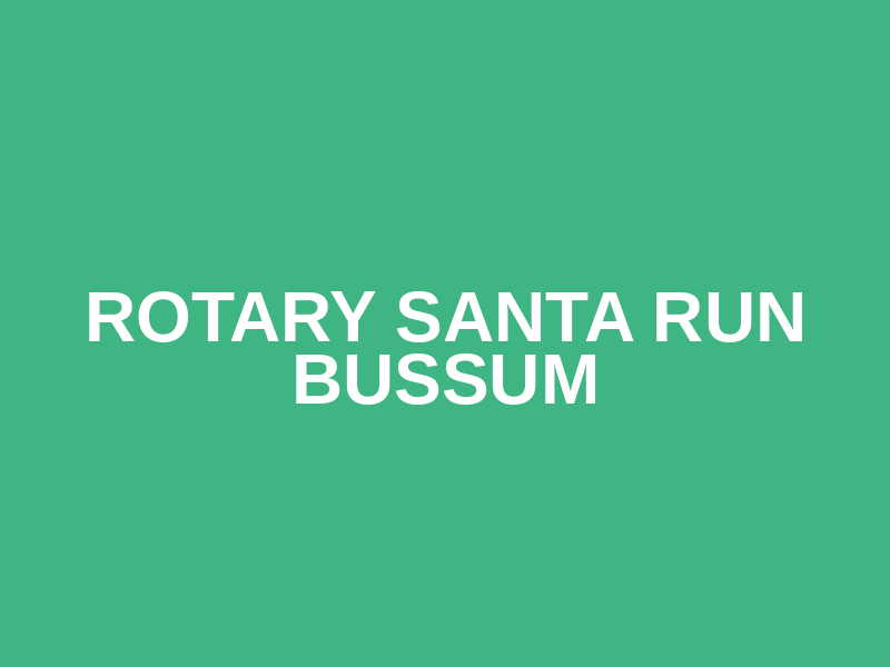 Rotary Santa Run Bussum Logo