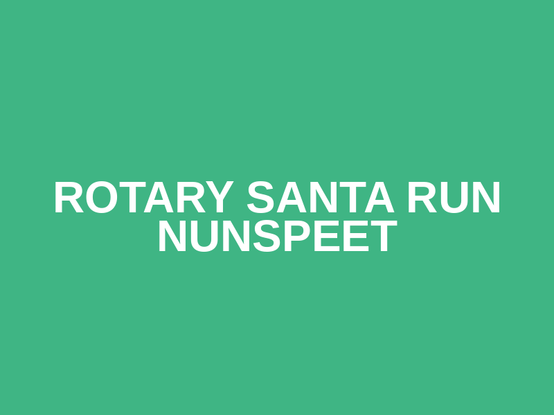 Rotary Santa Run Nunspeet Logo