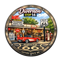 Route 66 Run- Stop 14 Divernon Logo