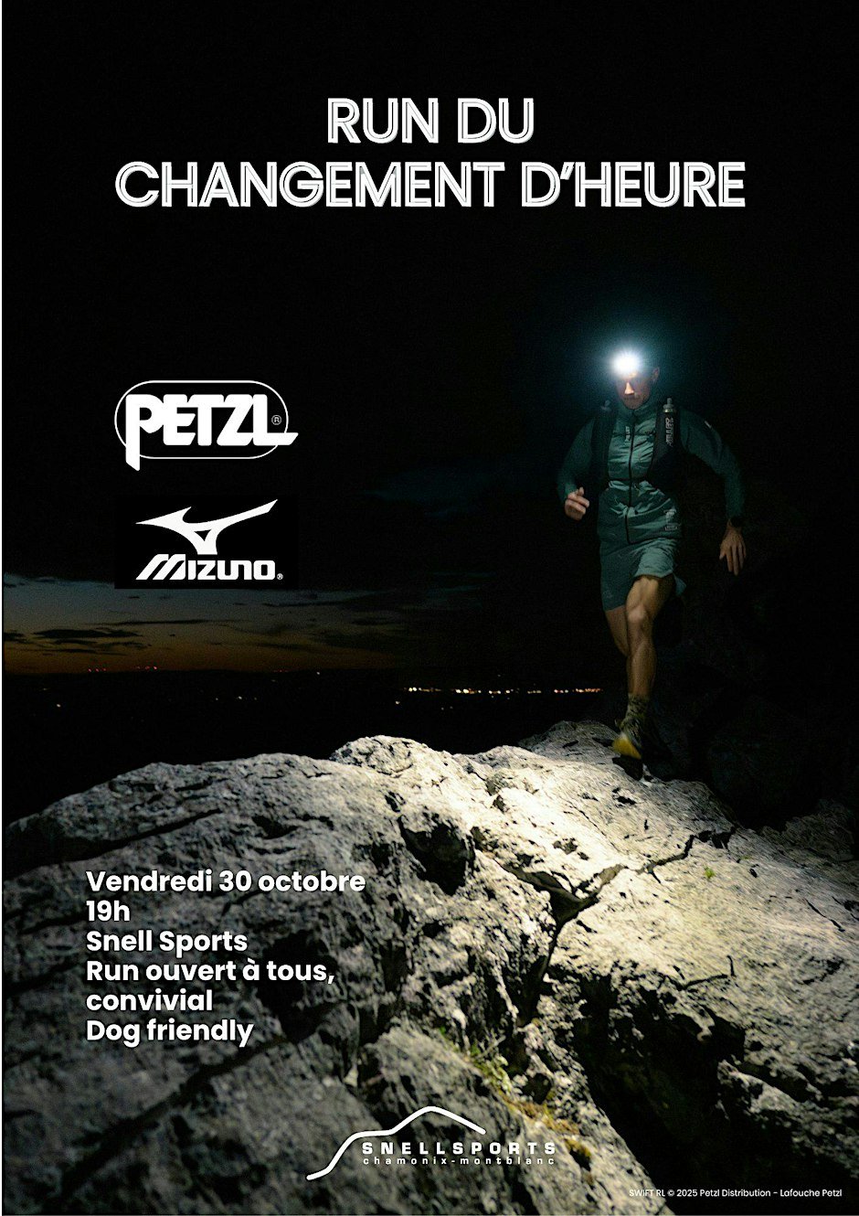 Run du changement d'heure Mizuno Petzl Logo