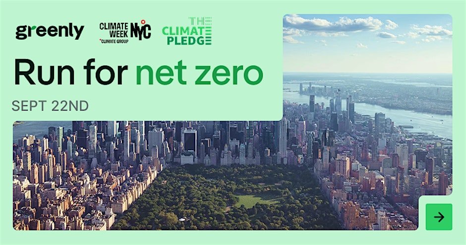 RUN FOR NET ZERO - Greenly x The Climate Pledge 2026 Logo