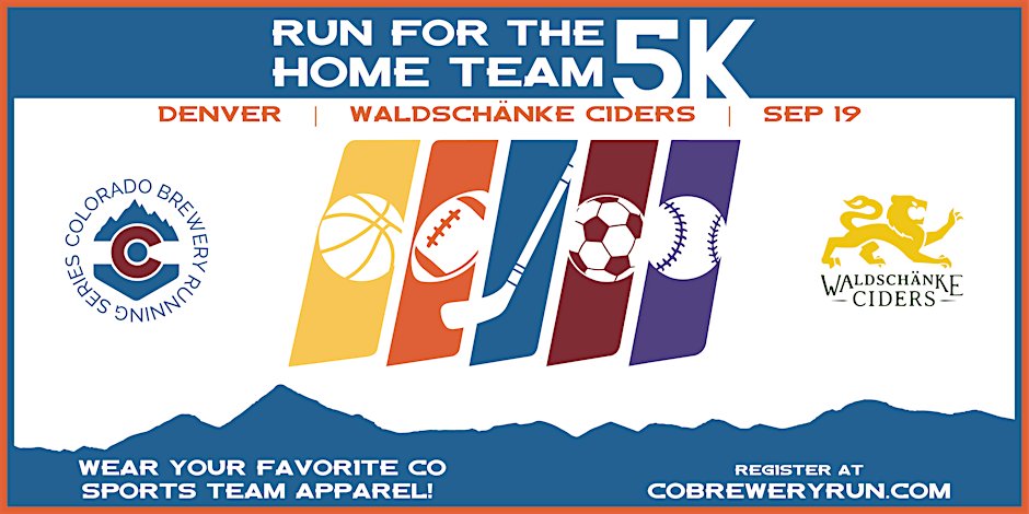 Run for the Home Team 5k @ Waldschänke Ciders  | Denver Logo