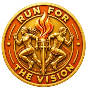 Run for the Vision 5k Run and 2k Walk Logo