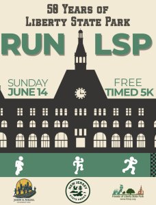 Run LSP - 50 Years of Liberty State Park Logo