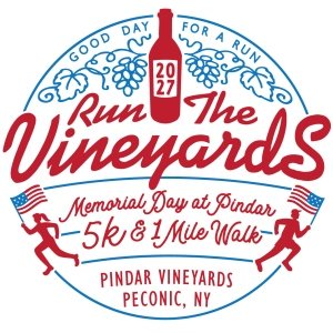 Run the Vineyards - Memorial Day at Pindar 5K Logo