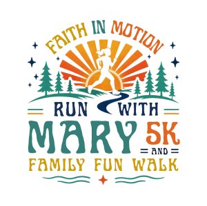 Run with Mary 5K & Family Fun Walk Logo