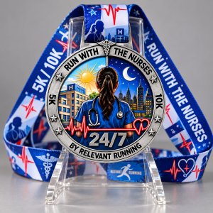 Run With The Nurses "Live Virtual" 5k/10k Logo