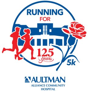 Running for 125 Years - Aultman Alliance 5K Run / Walk Logo