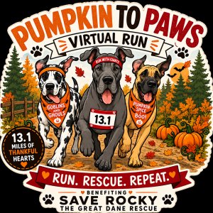 Running With Giants: Pumpkins to Paws Logo