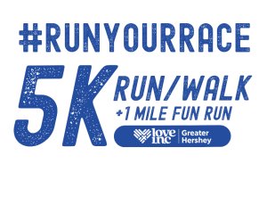 #RUNYOURRACE - Love INC Run Your Race 5K and 1 Mile Fun Run Logo
