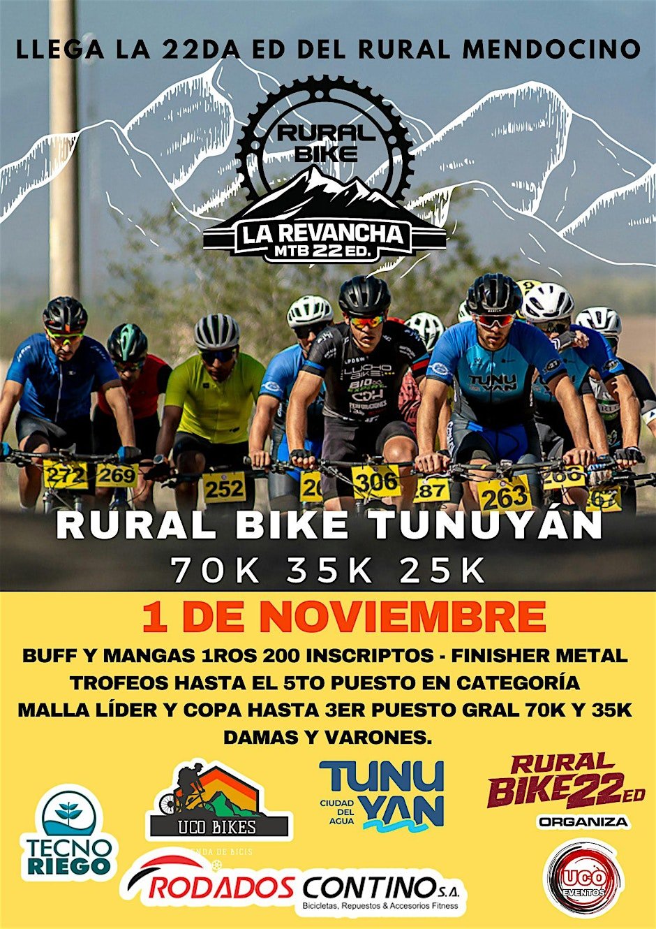 RURAL BIKE TUNUYAN 22ED 70K 35K 25K Logo