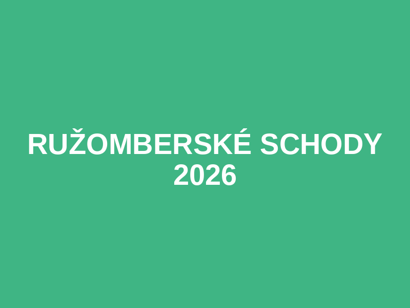 Ružomberské schody 2026