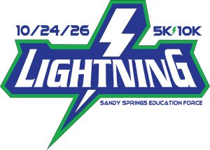 Sandy Springs Education Force's Lightning 10K & 5K Logo