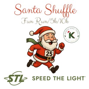 Santa Shuffle: Speed the Light 10K, 5K & Fun Run/Walk Logo