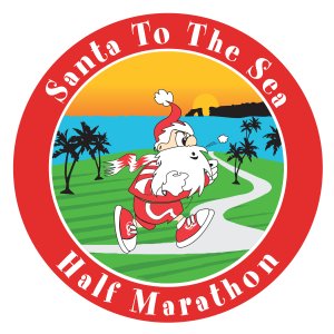 Santa To The Sea 1/2 Marathon, 1/4 Marathon & 5K Logo