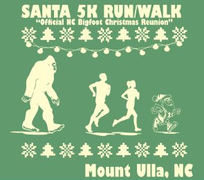 Santa's 5K Run/Walk - Official NC Bigfoot Christmas Reunion Presented by Global Contact Services Logo