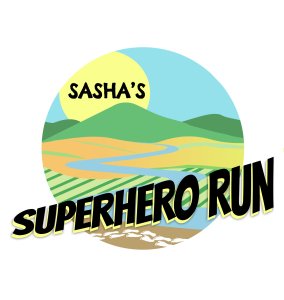 Sasha's Superhero Run - 8th Annual Logo