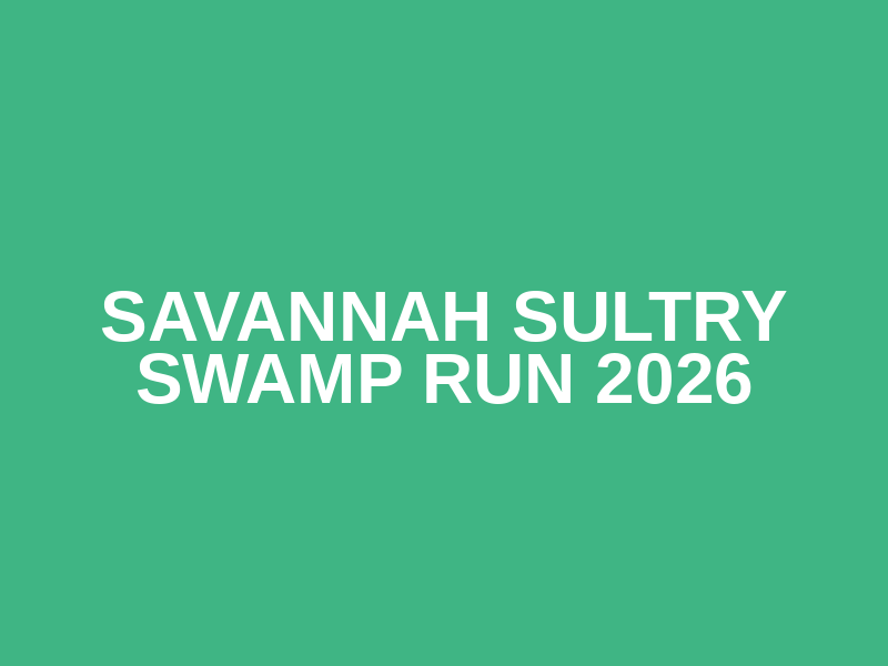 Savannah Sultry Swamp Run 2026 Logo