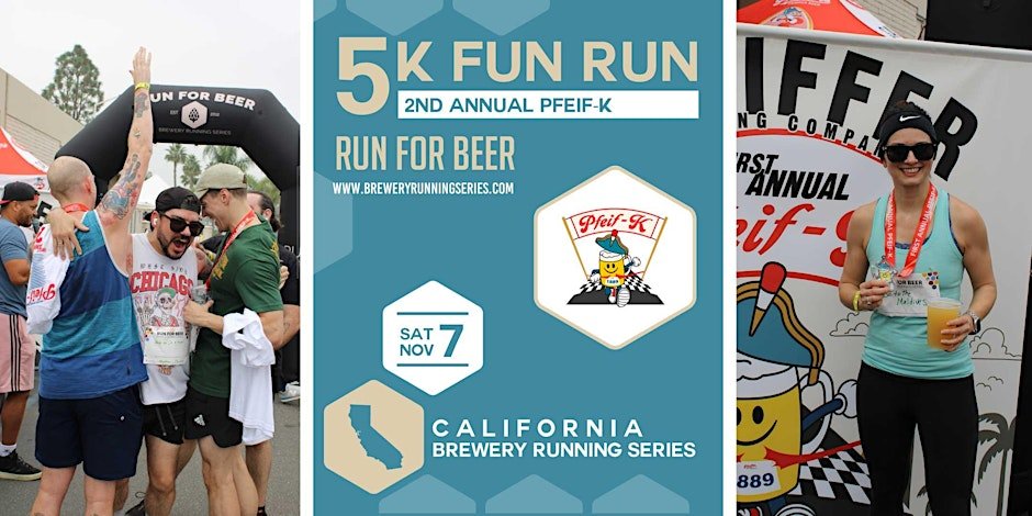 Second Annual Pfeiffer Pfeif-K Fun Run| 2026 CA Brewery Running Series Logo