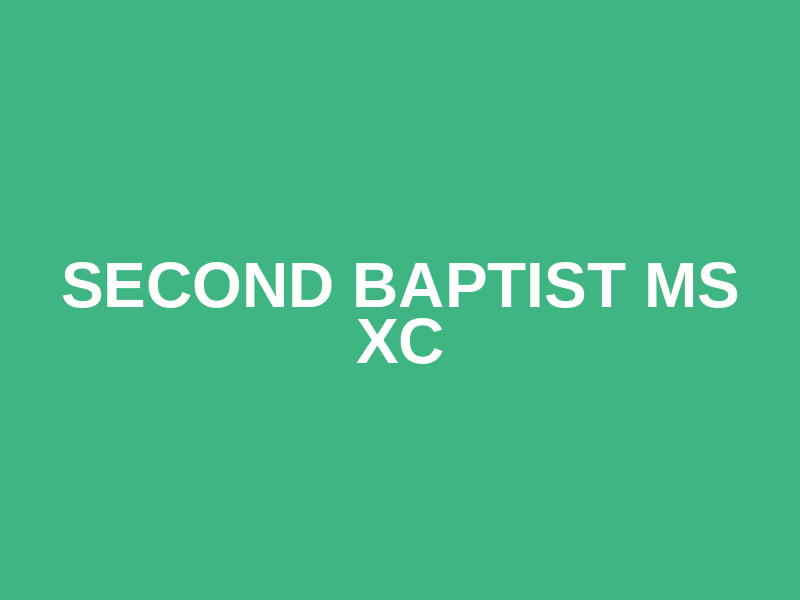 Second Baptist MS XC Logo