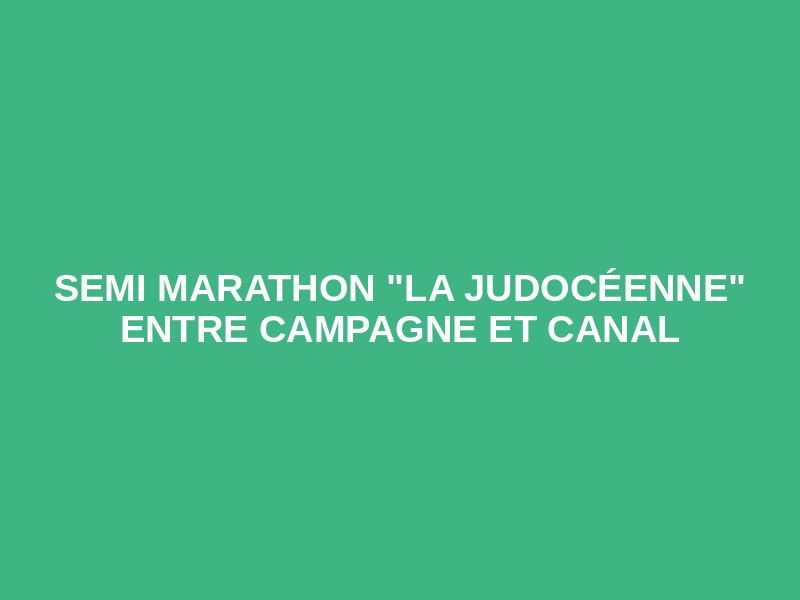 Semi marathon "La Judocéenne" entre campagne et canal Logo