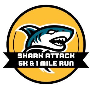 Shark Attack 5K & 1 Mile Run Logo