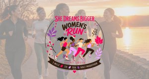 She Dreams Bigger - Women's Run Logo