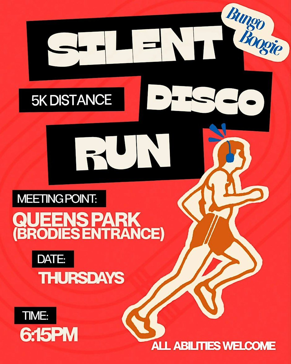 Silent Disco 5k fun run Logo