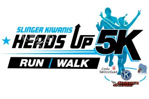 Slinger Kiwanis Heads UP 5K Run/Walk Logo
