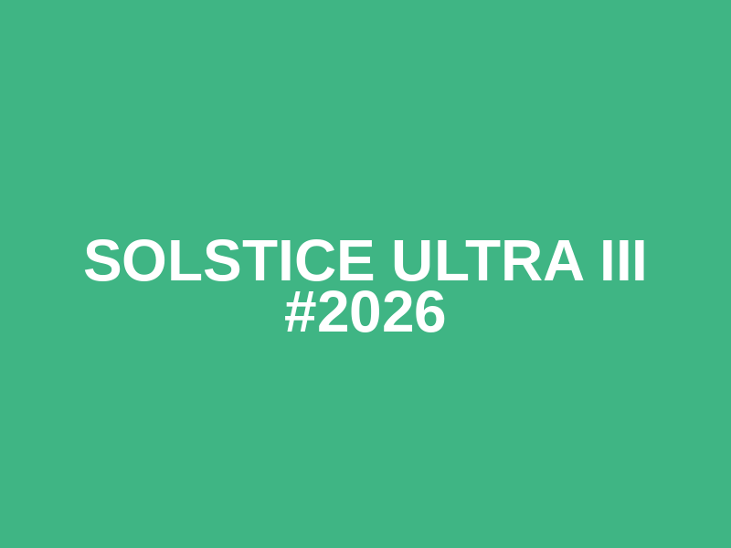 SOLSTICE ULTRA III #2026 Logo
