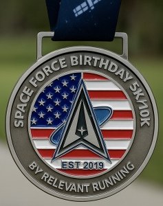 Space Force Birthday "Live Virtual" 5k/10k Logo