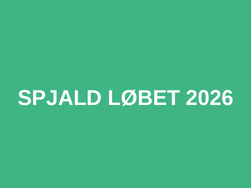 Spjald Løbet 2026