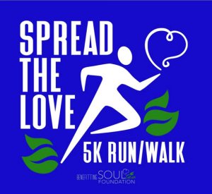 SPREAD THE LOVE 5K & FUN/RUN WALK, 8:00 A.M. Logo