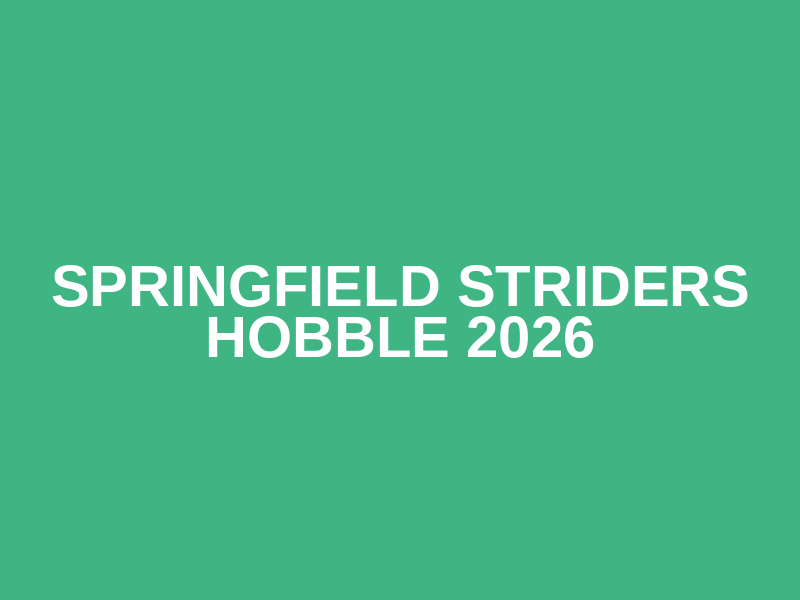 Springfield Striders Hobble 2026 Logo