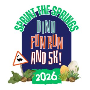 Sprint the Springs: Dino Fun Run & 5k Logo