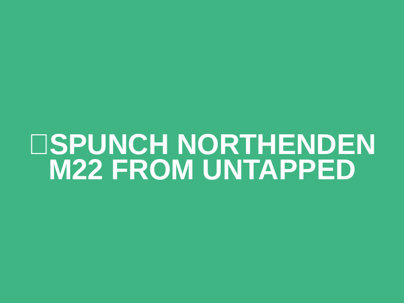 🌇SPUNCH NORTHENDEN M22 from UNTAPPED Logo