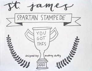 St. James Spartan Stampede Logo