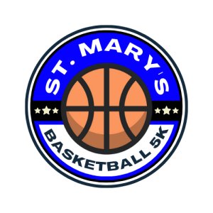 St. Mary's Boys Basketball Annual 5K Run and 1-Mile Fun Run Logo