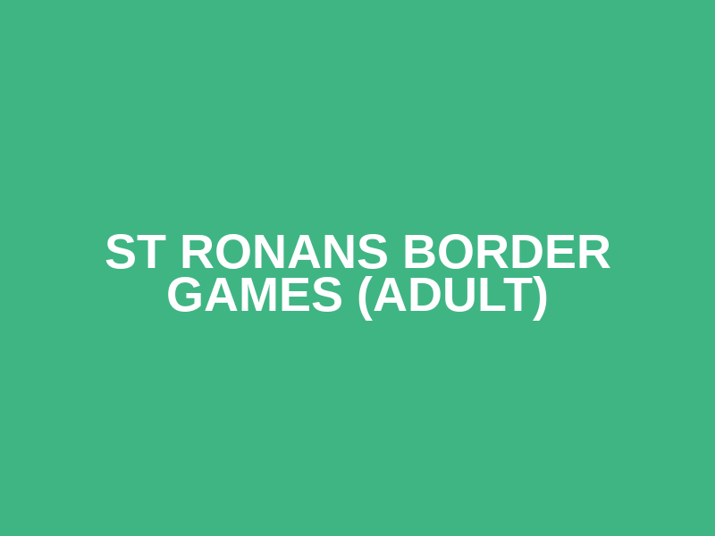 St Ronans Border Games (Adult) Logo