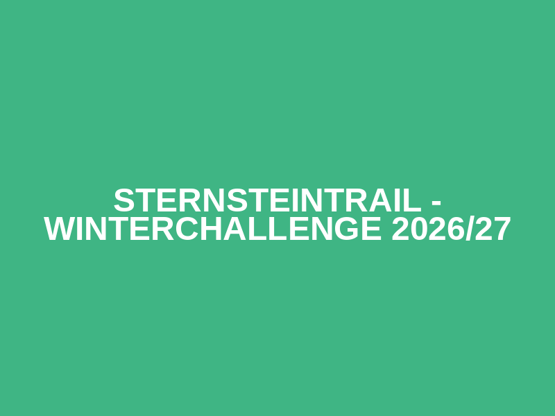 Sternsteintrail - Winterchallenge 2026/27 Logo