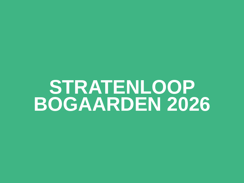 Stratenloop Bogaarden 2026 Logo